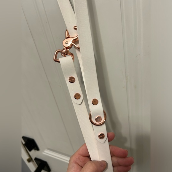 White Biothane Leash - Picture 2 of 4
